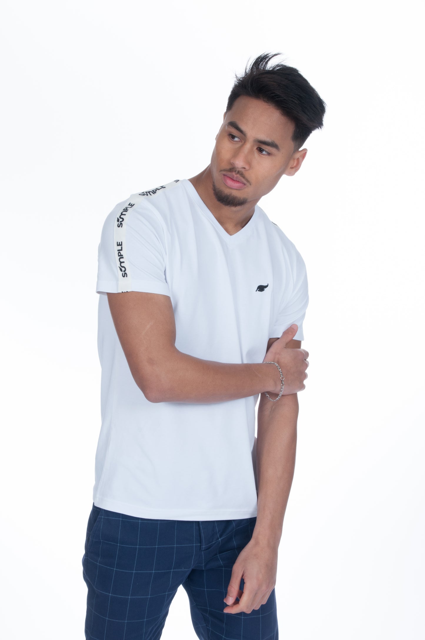T-shirt Col V - Logo feuille