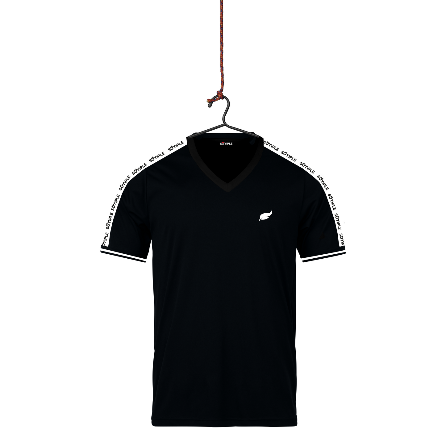 T-shirt Col V - Logo feuille